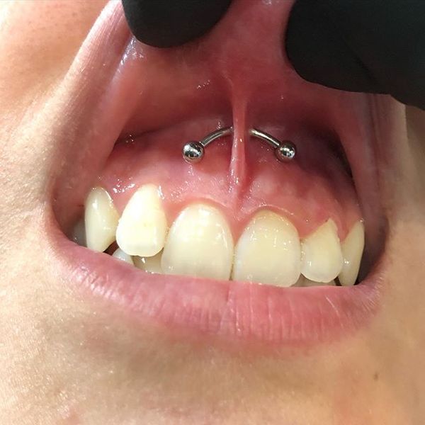 smiley piercing curved barbell