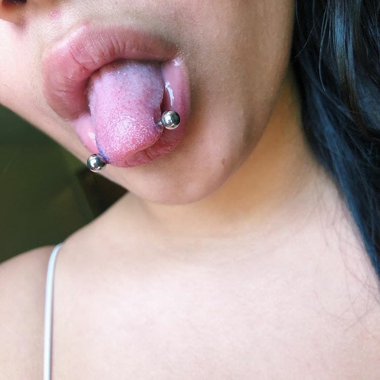 snake eyes tongue piercing